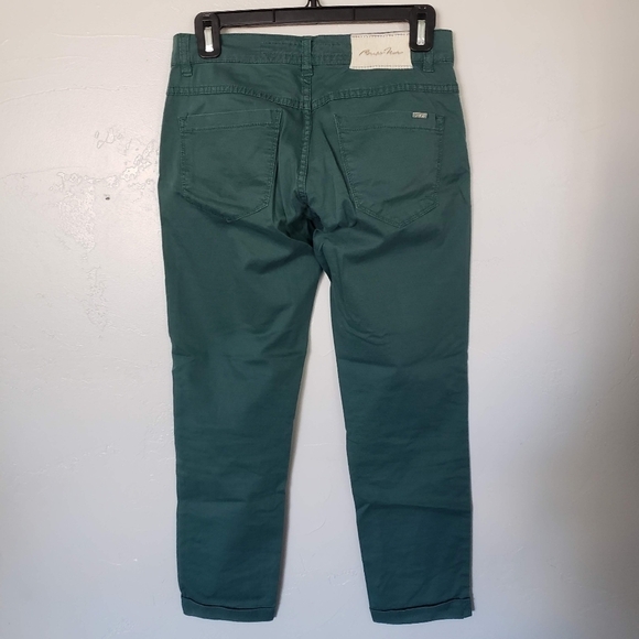 Brebis Noir Women's 27 Green Cuffed Pants Patterned Made in Italy - Picture 3 of 9